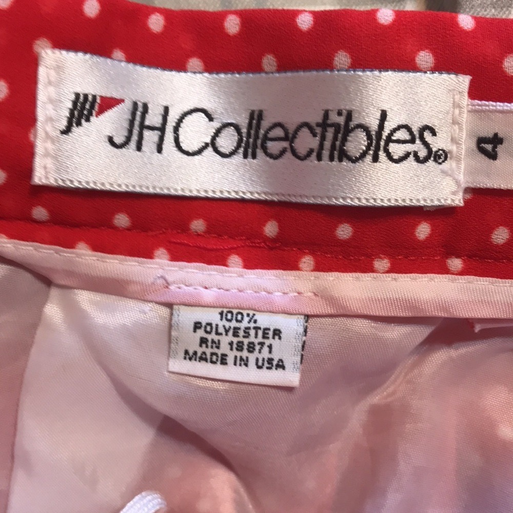 JH Collectibles Women's Pleated A-Line Skirt Red Polka Dot Size 4 - Picture 9 of 10